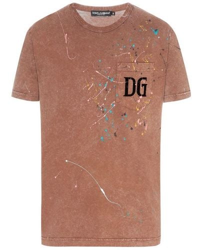 Dolce & Gabbana Dg T-Shirt - Brown