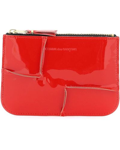 Comme des Garçons Comme Des Garcons Wallet Zip Around Patent Leather Wallet With Zipper - Red