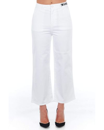 Frankie Morello High Waisted Multipockets Jeans & Pant - White