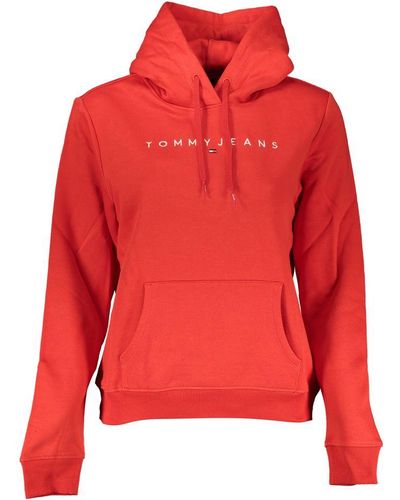 Tommy Hilfiger Chic Fleece Hooded Sweatshirt - Red