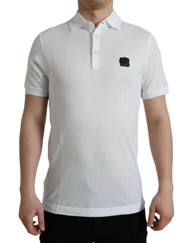 Dolce & Gabbana Elegant Cotton Polo T-Shirt - White
