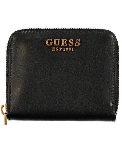Guess Chic Zip Wallet With Card Organizer - Black