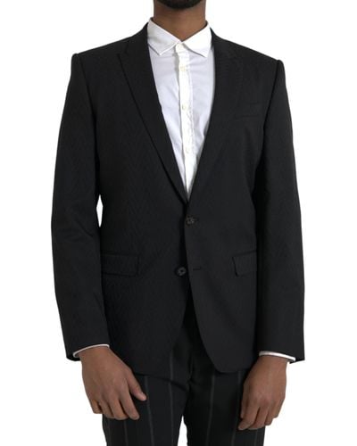 Dolce & Gabbana Martini Slim Fit Jacket Coat Blazer - Black