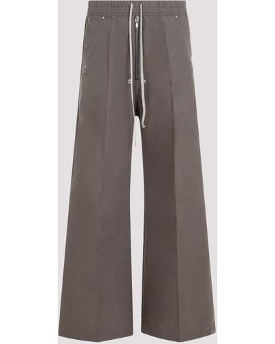 Rick Owens Brown Wide Bela Polyester Trousers - Grey