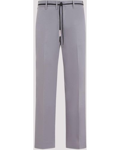 Marni Mercury Grey Cotton Chino Trousers