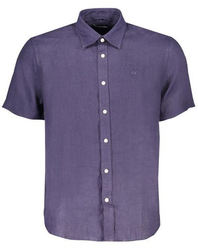 North Sails Blue Linen Shirt - Purple