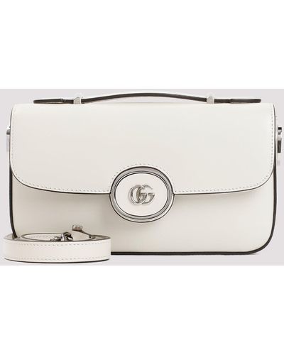 Gucci Mystic White Calf Leather Petite Handbag - Natural