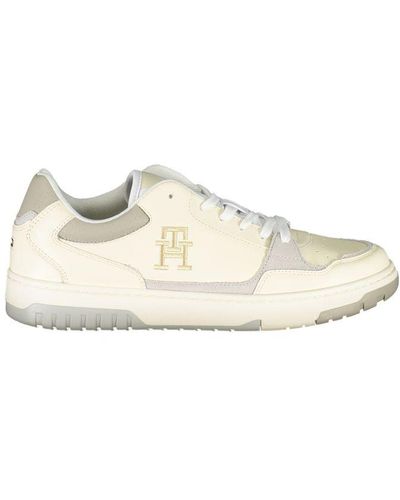 Tommy Hilfiger Sports Trainers With Unique Embroidery - White