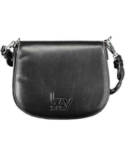 Byblos Elegant Contrasting Detail Handbag - Black