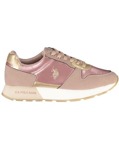 U.S. POLO ASSN. Pink Polyester Trainer