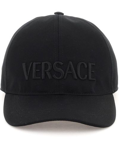 Versace Logo Embroidery Baseball Cap - Black