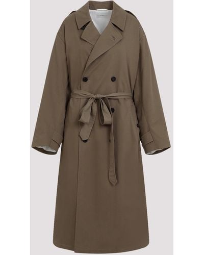 The Row Taupe Brown Cotton Montrose Coat