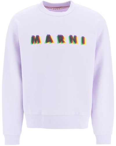 Marni Logo Printed Sweatshirt - White