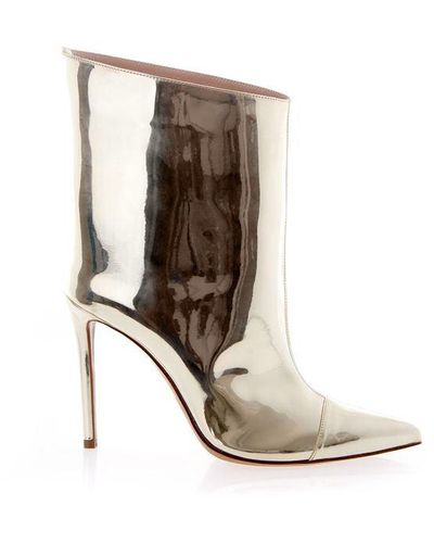 Alexandre Vauthier Leather Patent Boot - White