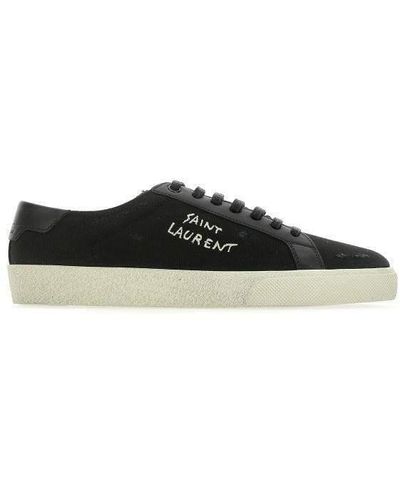 Saint Laurent Signature Logo Low-top Sneakers - Black