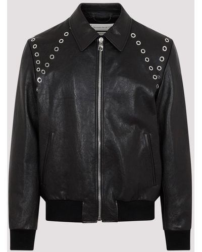 Alexander McQueen Black Leather Jacket