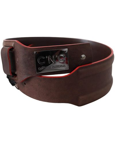 CoSTUME NATIONAL Dark Genuine Leather Belt - Black