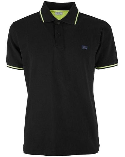Yes-Zee Cotton Polo Shirt - Black