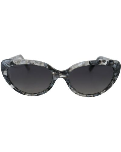 Dolce & Gabbana Dg4194 Acetate Logo Plaque Cat Eye Lens Sunglasses - Black
