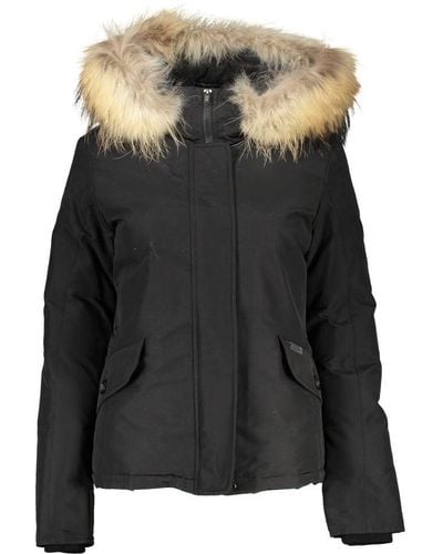 Woolrich Cotton Jackets & Coat - Black