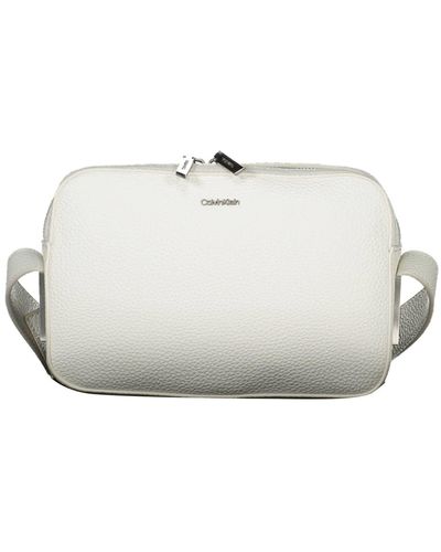 Calvin Klein Elegant Shoulder Bag With Logo Detail - White