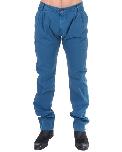 Gianfranco Ferré Cotton Straight Fit Trouser Blue Sig11032