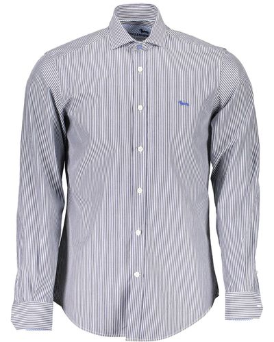Harmont & Blaine Sleek Organic Cotton Shirt With Logo - Blue