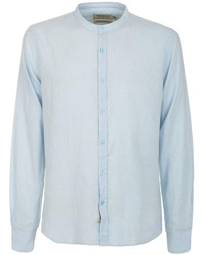 Fred Mello Gray Linen Shirt - Blue