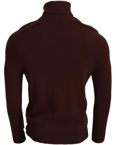 Paolo Pecora Wool Turtleneck Pullover Jumper - Red
