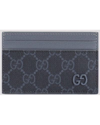 Gucci Black Steel GG Supreme Textile Wallet - Gray