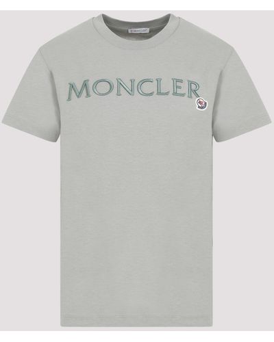 Moncler Grey Cotton Logo T
