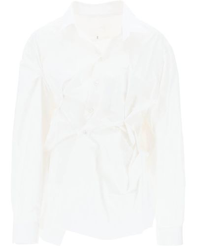 Maison Margiela Draped Oversized Shirt - White