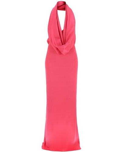 GIUSEPPE DI MORABITO Maxi Gown With Built In Hood - Pink