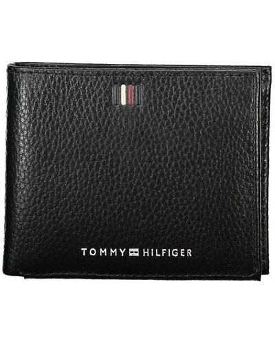 Tommy Hilfiger Elegant Leather Double Card Wallet - Black
