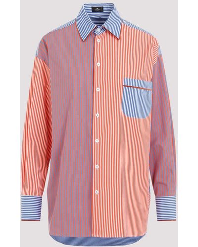 Etro Multicolour Stripes Cotton Shirt - Pink