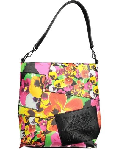 Desigual Elegant Statement Handbag With Logo - Multicolor