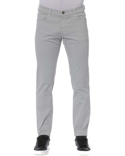 Trussardi Elegant Cotton Stretch Jeans - Gray