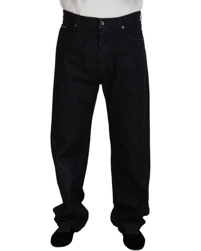 Dolce & Gabbana Black Washed Cottoncasual Denim Jeans