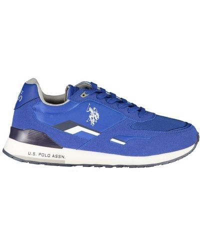 U.S. POLO ASSN. Dapper Laced Sneakers With Contrast Details - Blue