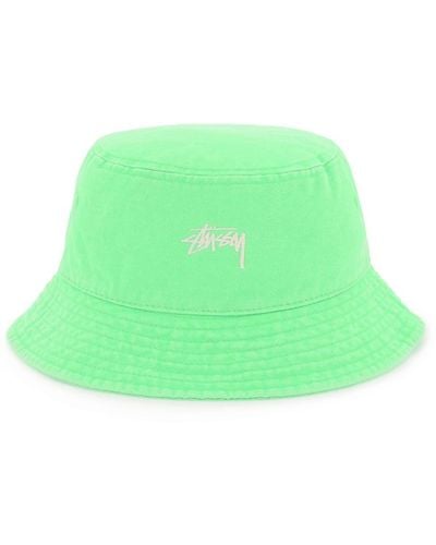 Stussy Stussy Washed Stock Bucket Hat - Green