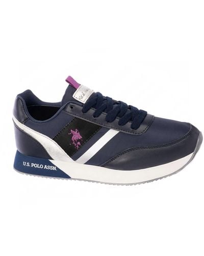 U.S. POLO ASSN. Eco Chic Sneakers With Metallic Accents - Blue