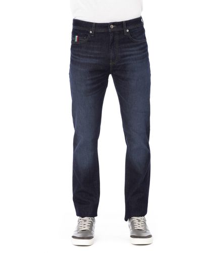 Baldinini Trend-Setting Regular Fit Logo Jeans - Blue