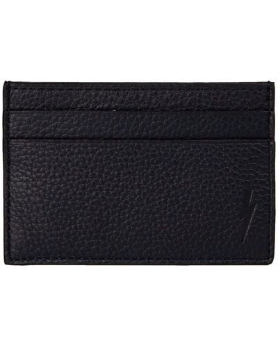 Neil Barrett Sleek Leather Card Holder Wallet - Black