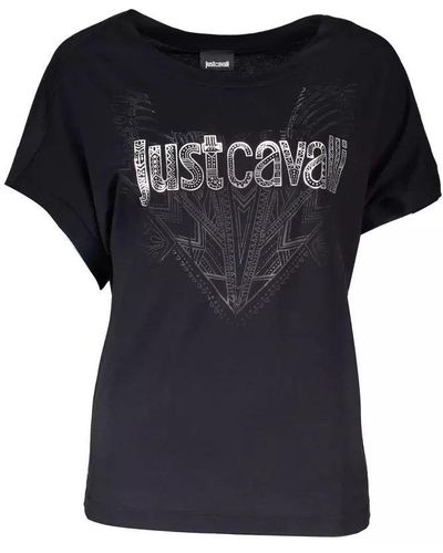 Just Cavalli Black Polyester Tops & T