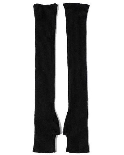 Ann Demeulemeester Cassandra Knitted Long Gloves - Black