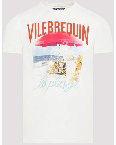 Vilebrequin Off White Cotton Printed T - Pink