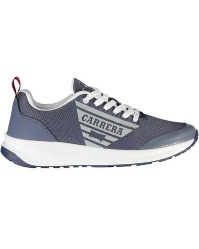 Carrera Grey Polyester Trainer - Blue