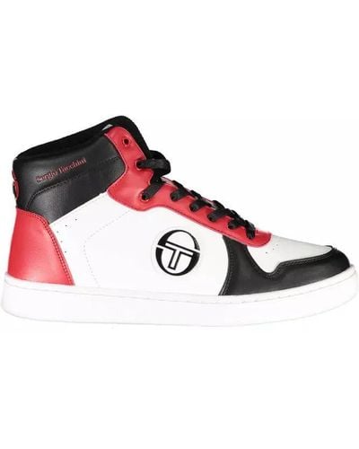 Sergio Tacchini White Polyester Sneaker - Red