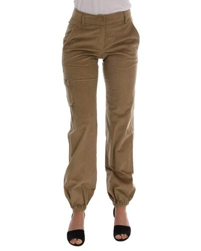 Ermanno Scervino Chic Casual Pants For Sophisticated Style - Natural