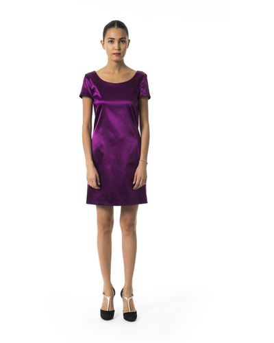 Byblos Violet Acetate Dress - Purple